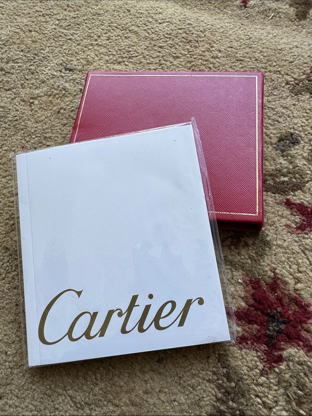 Cartier Luxury Watch pamphlet booklet w/ red protective case